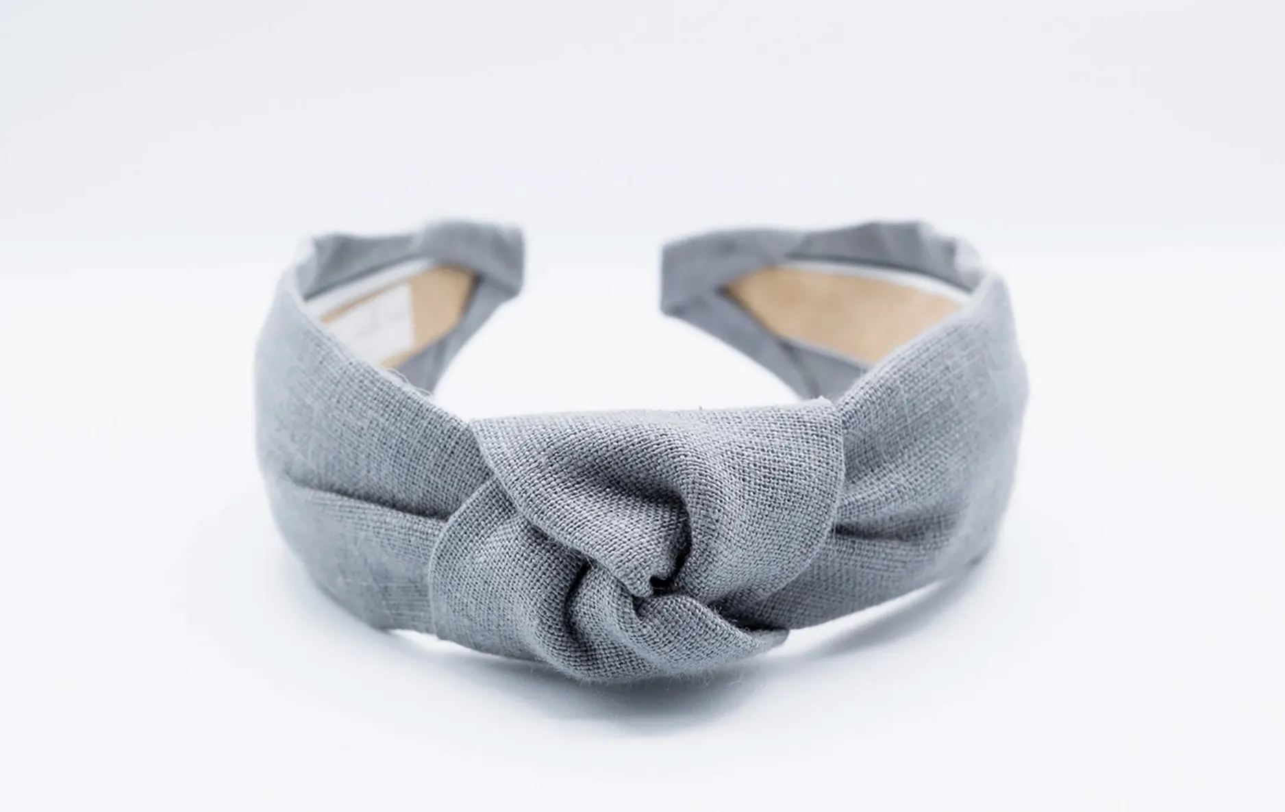 Linen Knot Headband ? Grey