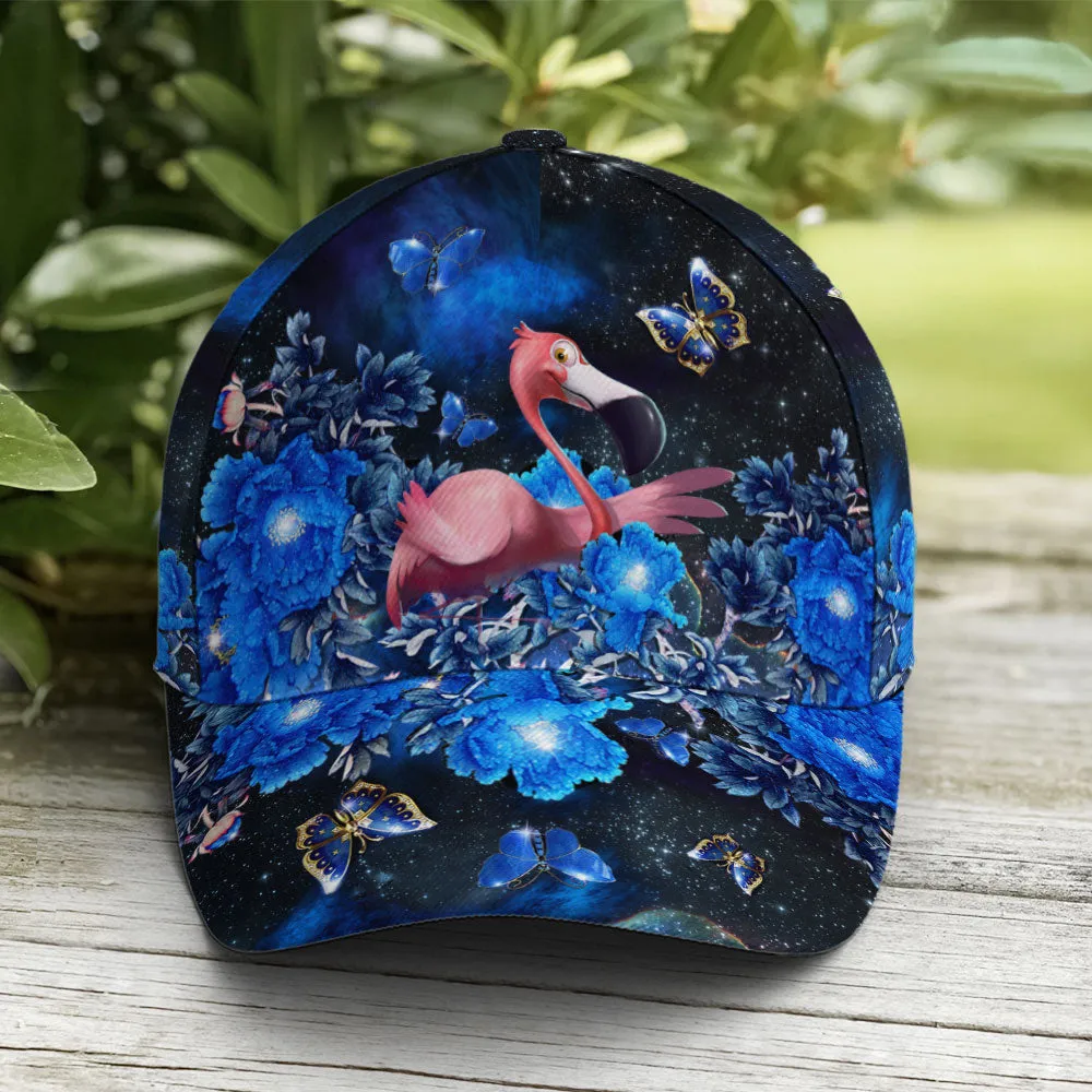 Magical Garden Night Flamingo Print Baseball Cap Coolspod