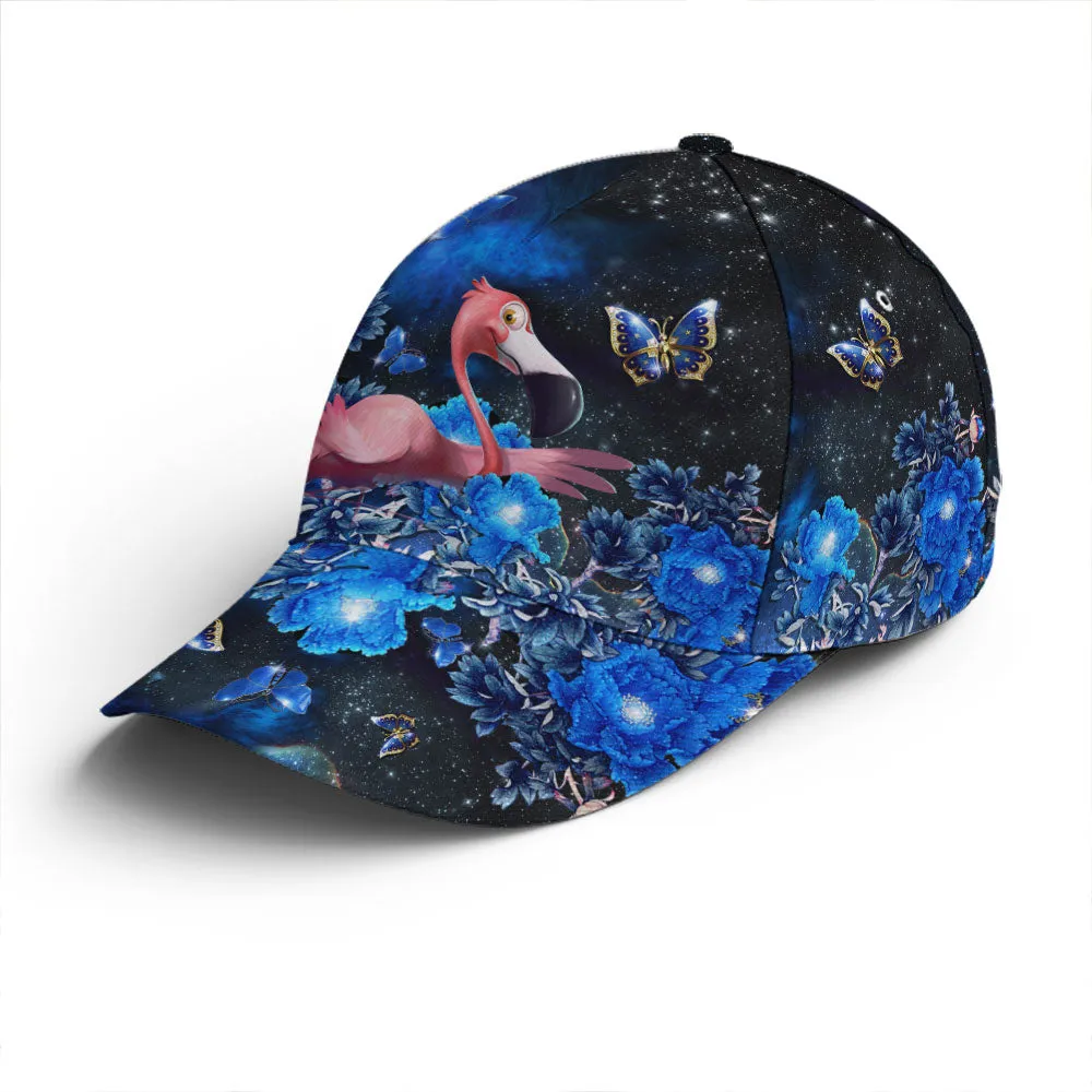 Magical Garden Night Flamingo Print Baseball Cap Coolspod