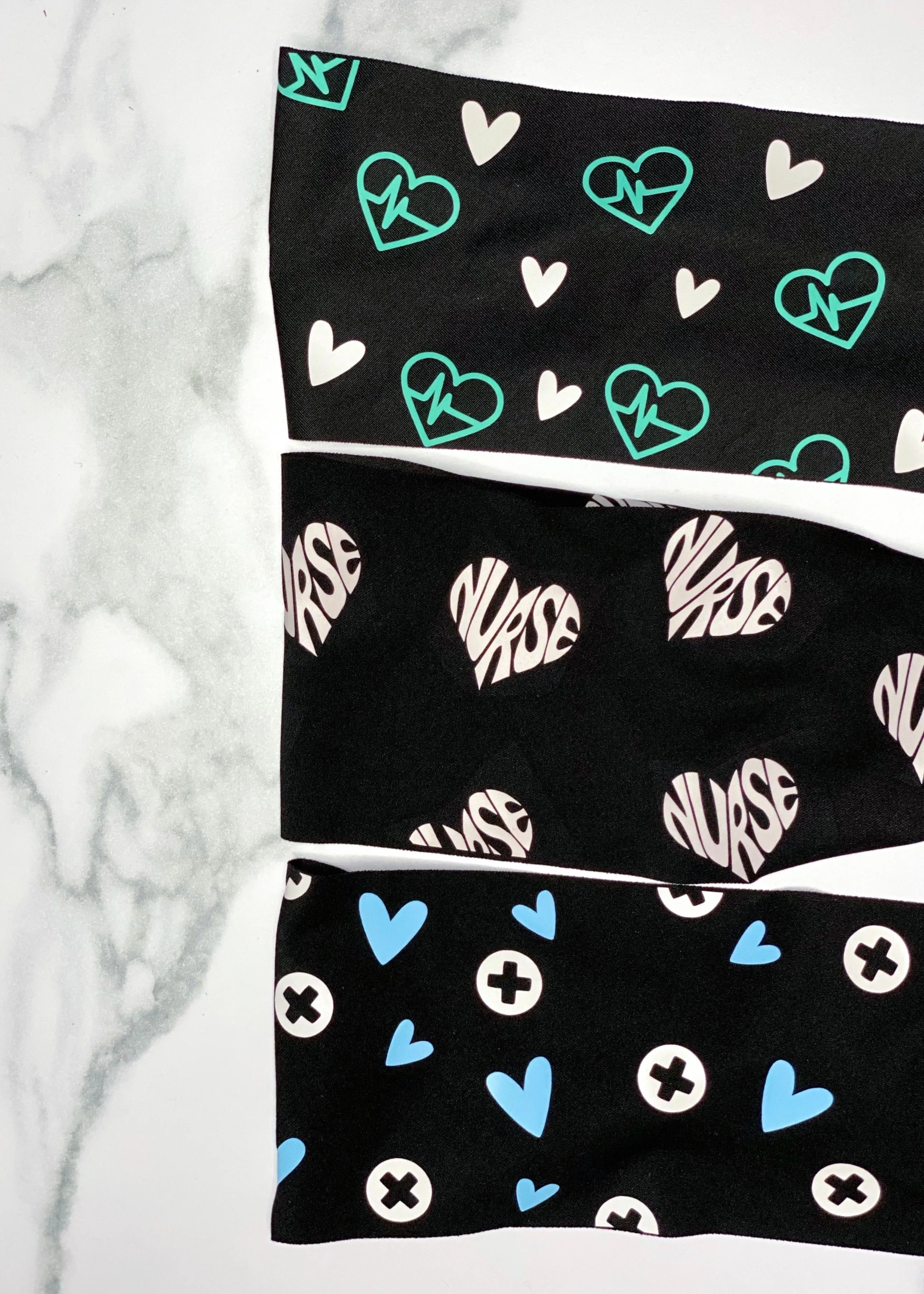 Medical Heart Printed Yoga Headbands