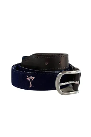 Men's Martini Embroidered Belt