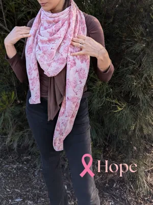 Oversized Square Scarf- Pink October Scarves