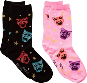 Pink Theatre Mask Socks