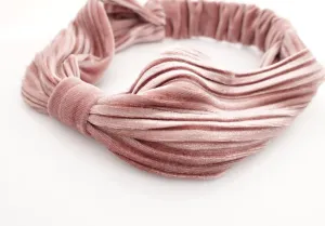 Pleated Velvet Hair Turban elastic Fashion Headband Women Hair Accessories