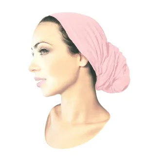 Pre-tied Headwear Versatile Ties Pink Bandana Tichel Head-scarf ...031