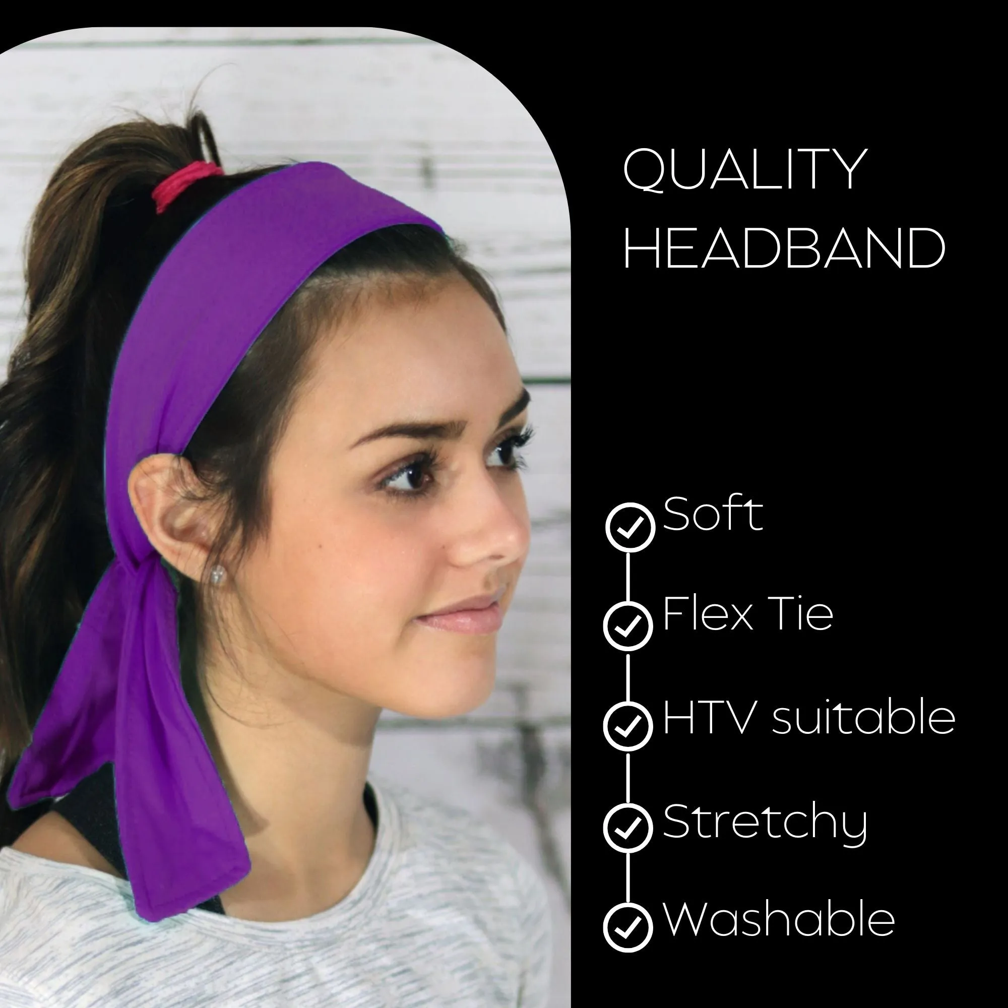 Purple Tie Headband