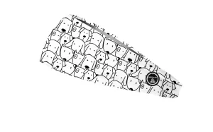 RAVEbandz The Pro - Wide Stretch Headband (Dog Face Doodles)