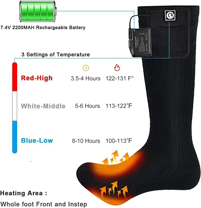 Rechargeable Battery Heated Socks