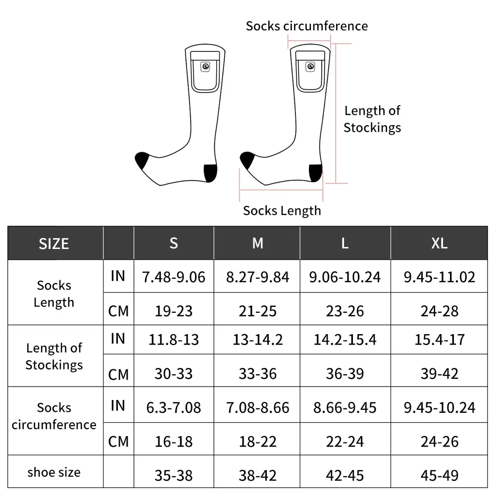 Rechargeable Battery Heated Socks