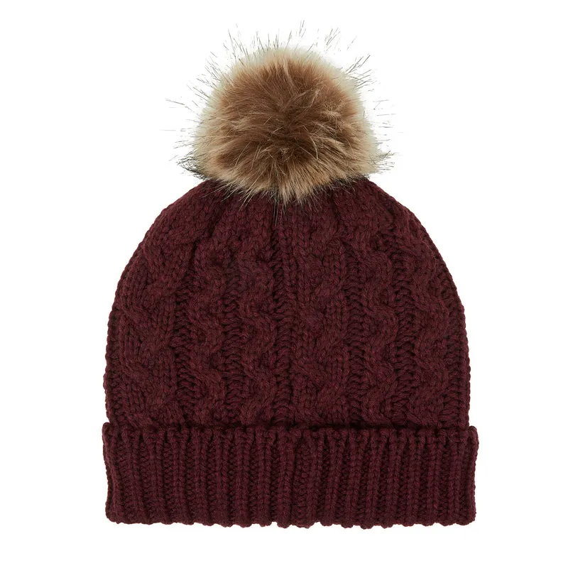 Ridgeline Nordic Fleck Bobble Hat Winter Berry