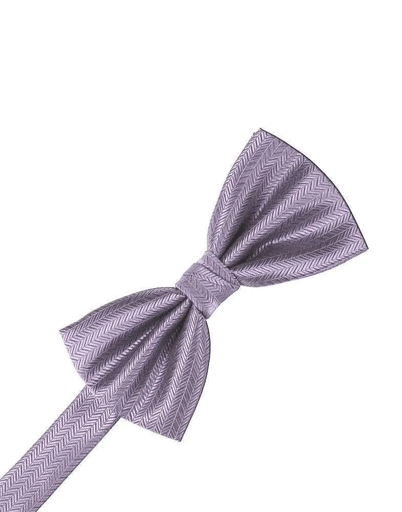 Sangria Herringbone Bow Tie