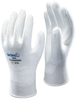 SHOWA Best Glove Size 10 SHOWA  540 13 Gauge Cut Resistant White Polyurethane Palm Coated Work Gloves With White High Performance Polyethylene Engineered (HPPE) Polyethylene Liner And Elastic Knit Wrist