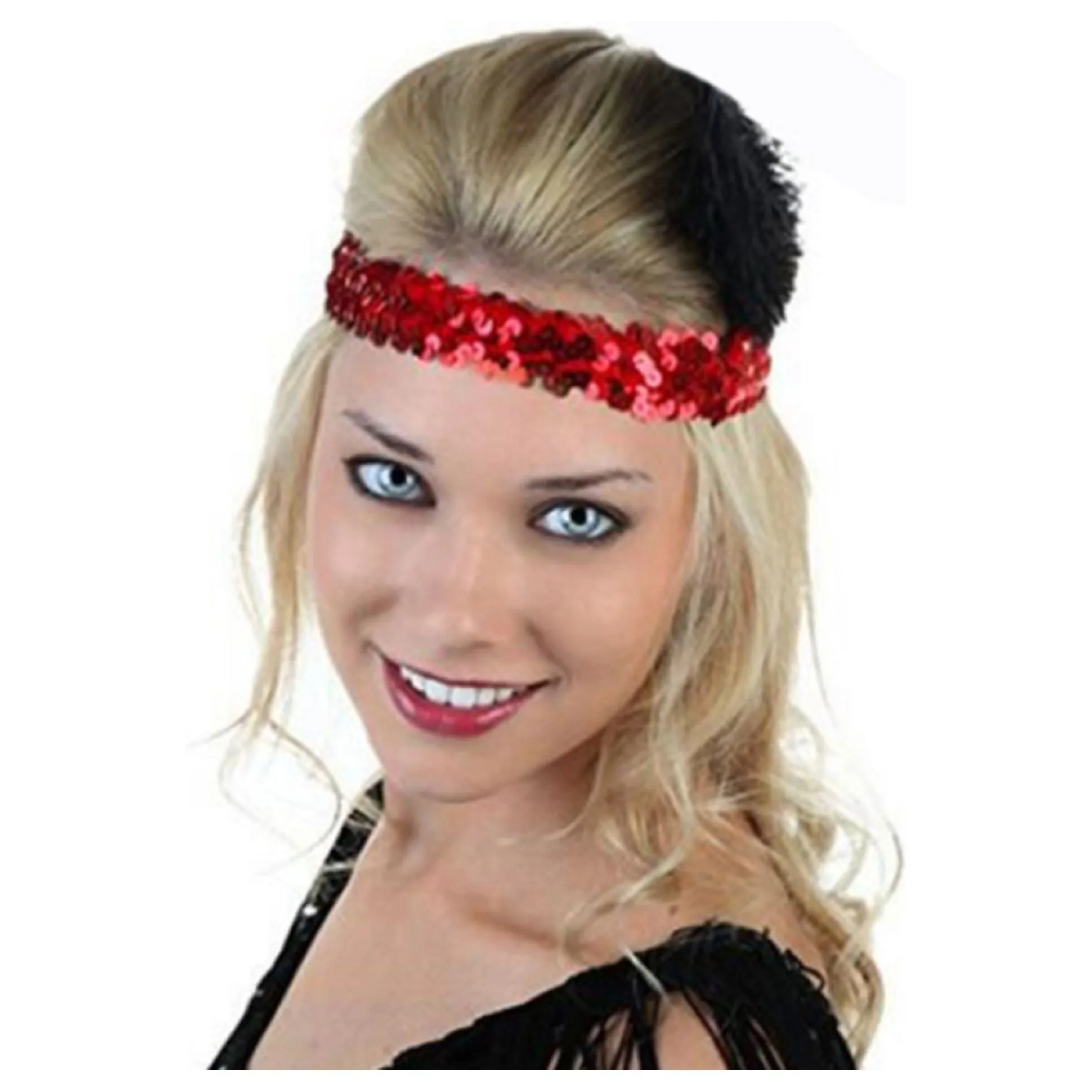 Silver Sequin Headbands - 12 Pack