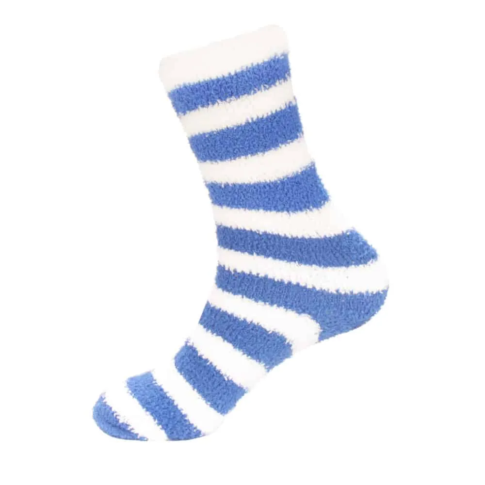 Striped Team Spirit Fuzzy Socks