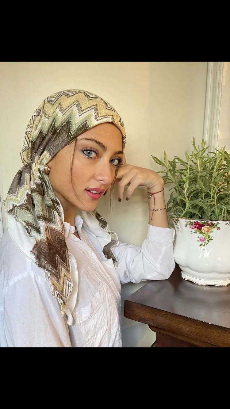 Stunning Uptown Girl Headwear | Tie Back Hat Pre Tied Autumn Fall Head Scarf Hijab Tichel