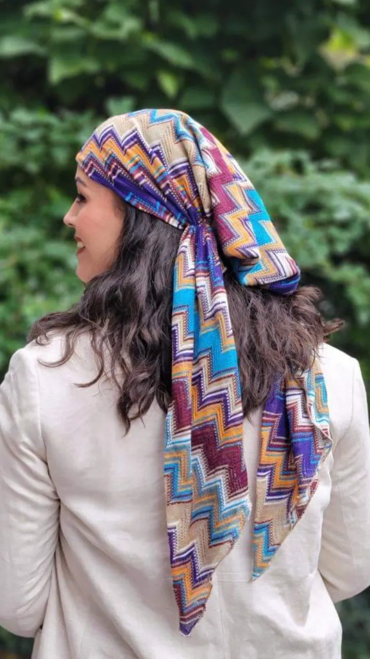 Stunning Uptown Girl Headwear | Tie Back Hat Pre Tied Autumn Fall Head Scarf Hijab Tichel