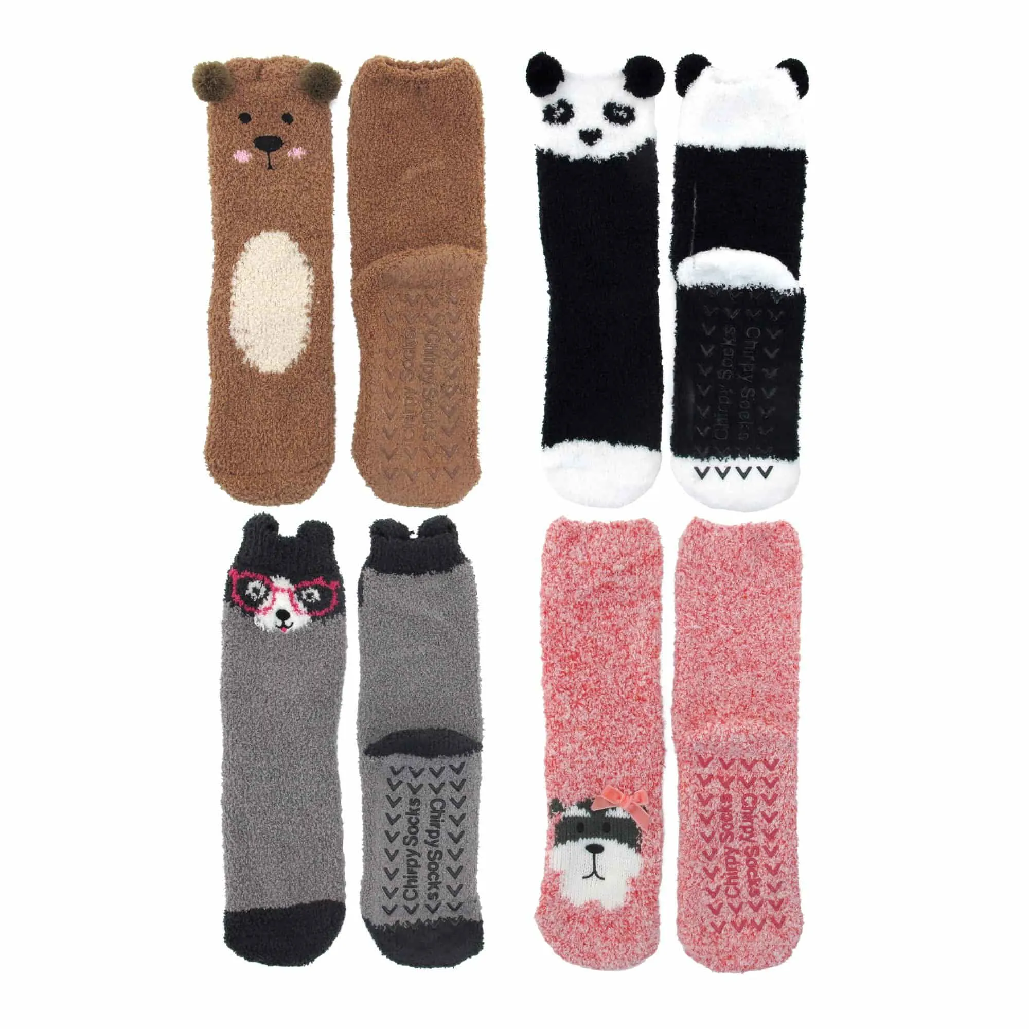 Super Soft Cozy Warm Cute Animal Non-Slip Fuzzy Crew Winter Socks