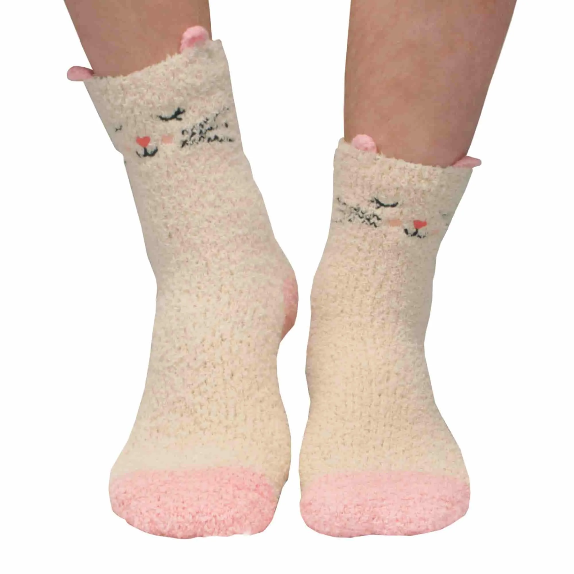 Super Soft Cozy Warm Cute Animal Non-Slip Fuzzy Crew Winter Socks