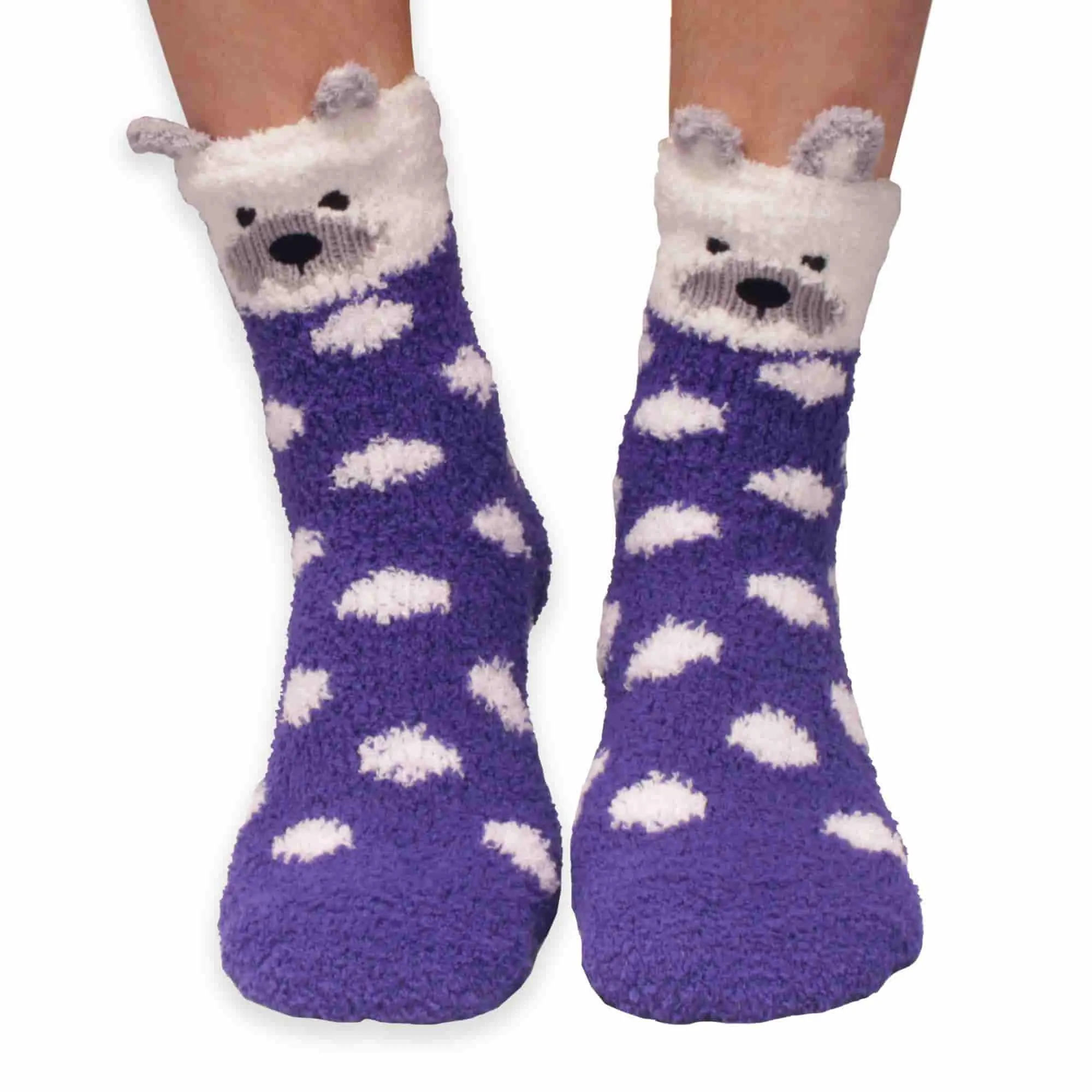 Super Soft Cozy Warm Cute Animal Non-Slip Fuzzy Crew Winter Socks