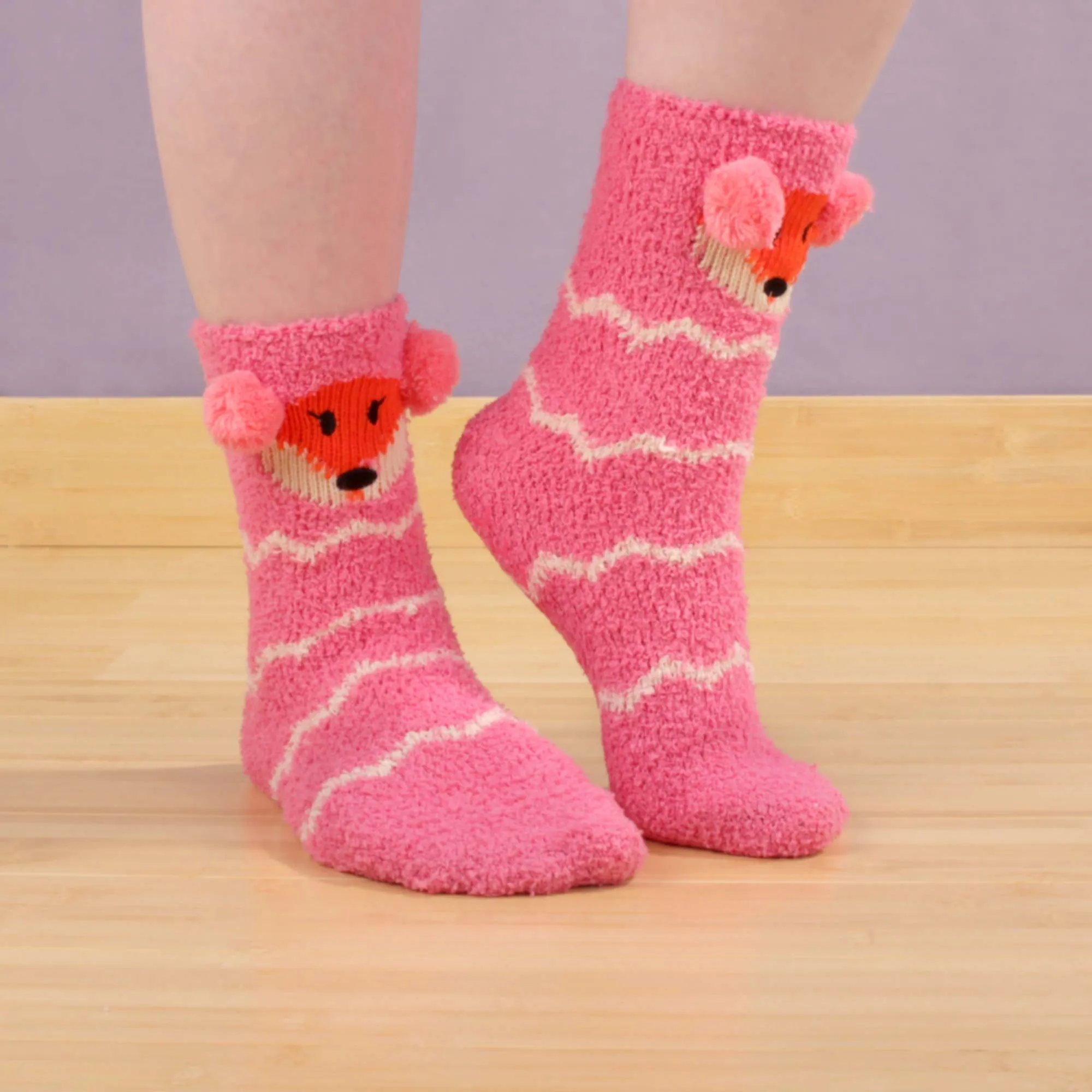 Super Soft Cozy Warm Cute Animal Non-Slip Fuzzy Crew Winter Socks