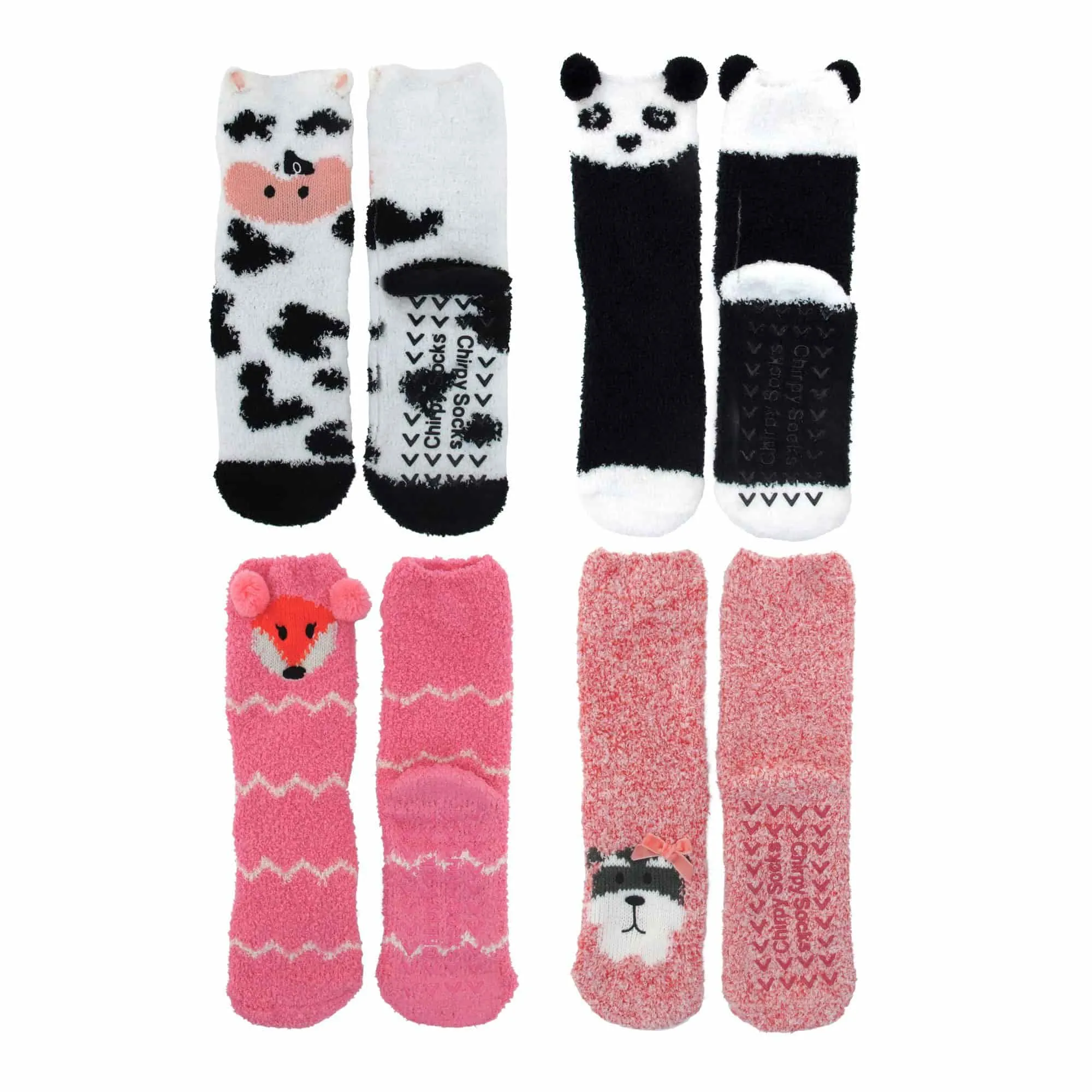 Super Soft Cozy Warm Cute Animal Non-Slip Fuzzy Crew Winter Socks