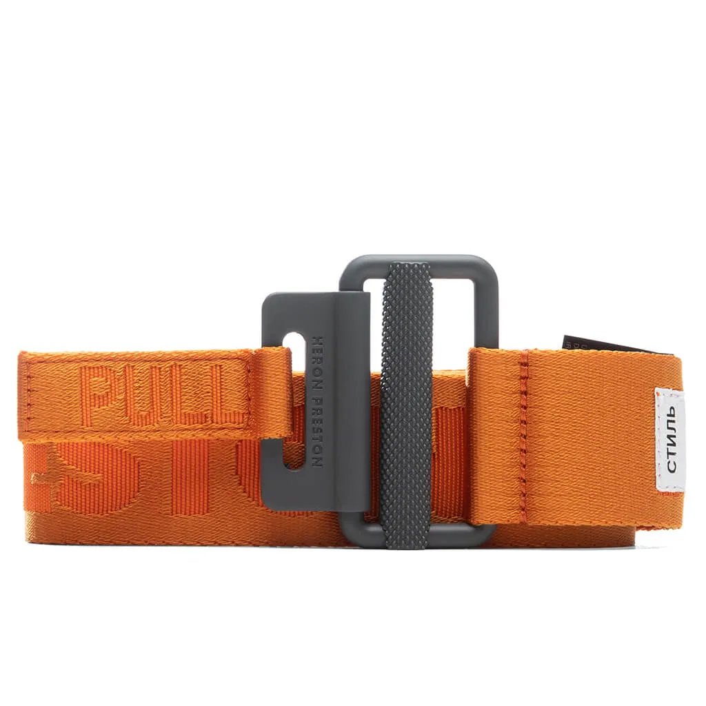 Tape Belt 4CM Classic Buckle - Orange/Light Grey