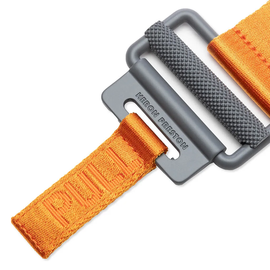 Tape Belt 4CM Classic Buckle - Orange/Light Grey