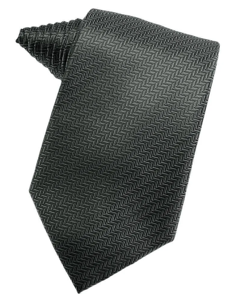 Teal Herringbone Necktie