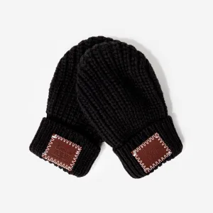 Toddler Black Mittens