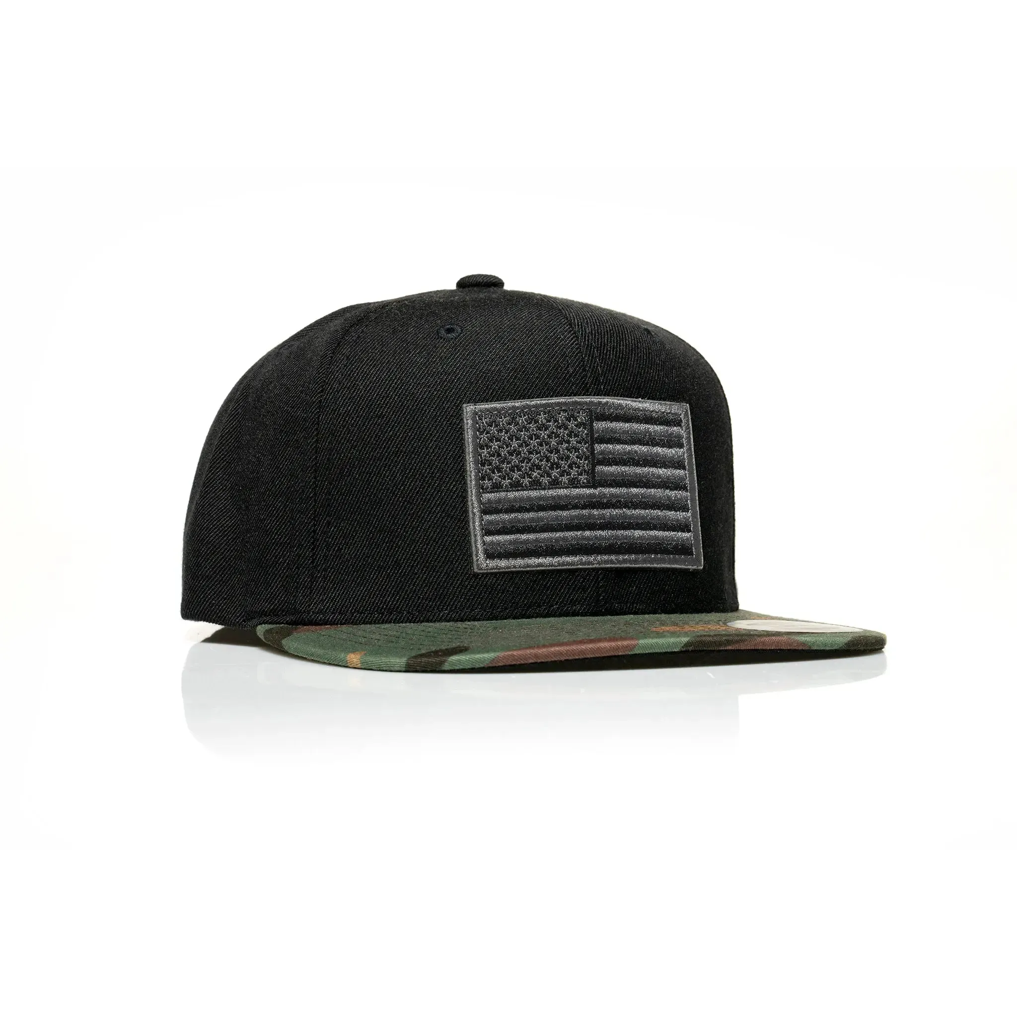 USA Black Flag Patch Snapback