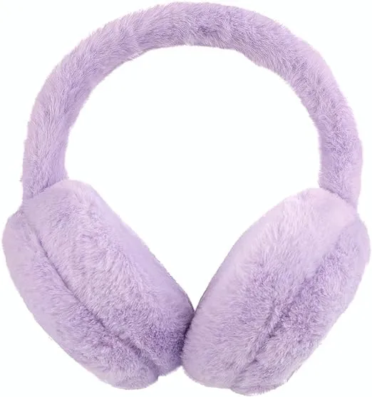 Zeltauto Kids Earmuffs Plush Ear Warmer Unicorn Thermal Winter Earmuffs Adjustable Headband for Boys Aged 6-12